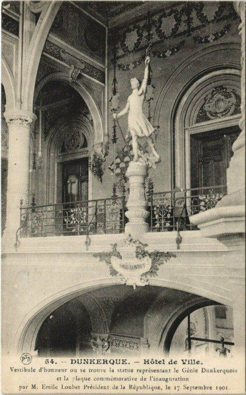 Carte postale ancienne Dunkerque - Hotel de Ville à Dunkerque
