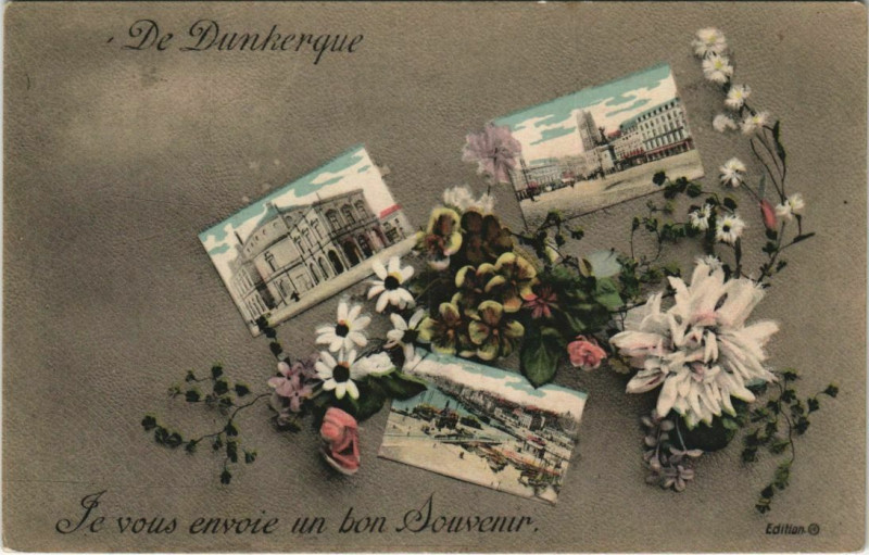 Carte postale ancienne De Dunkerque - Je vous envoie un bon Souvenir à Dunkerque