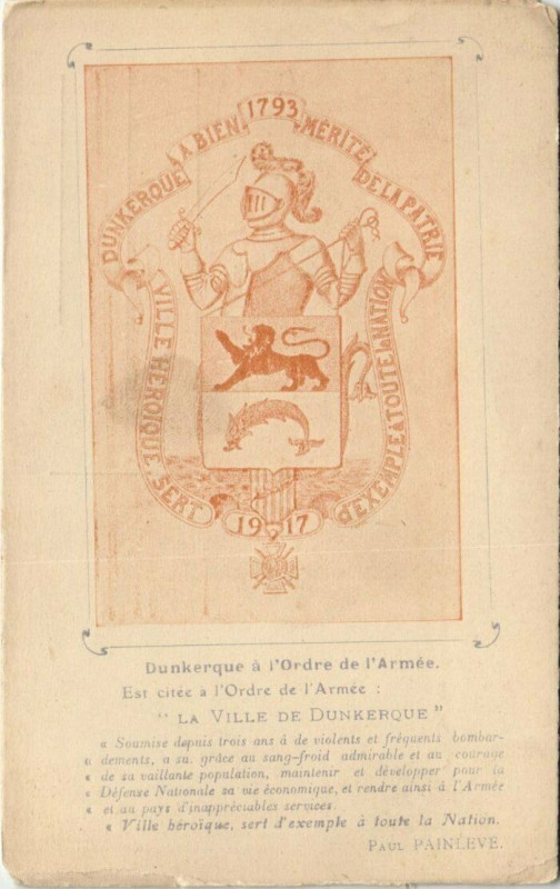 Carte postale ancienne Dunkerque - La Ville de Dunkerque à Dunkerque