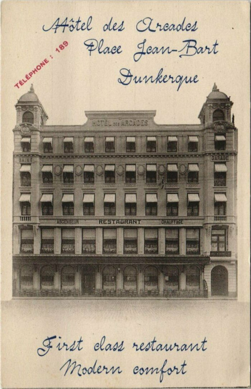 Carte postale ancienne Dunkerque - First Class Restaurant à Dunkerque