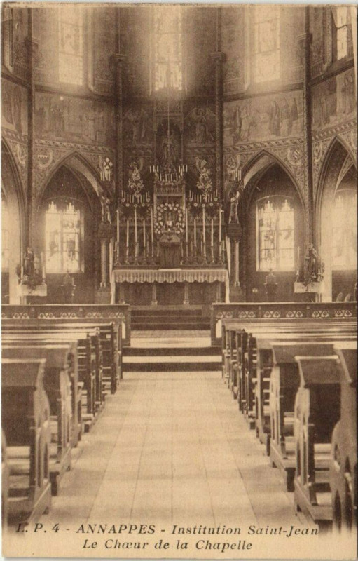 Carte postale ancienne Annappes - Institution Saint-Jean