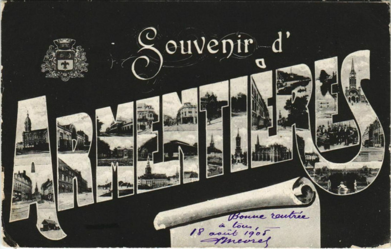Carte postale ancienne Souvenir D'Armentieres
