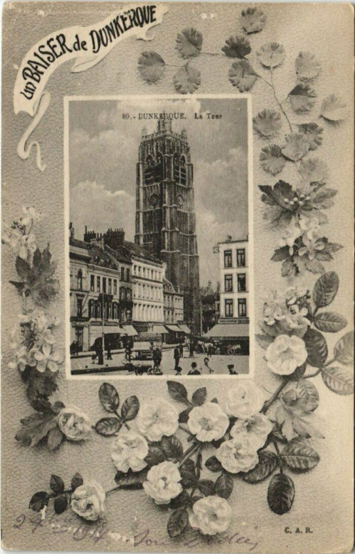 Carte postale ancienne Un Baiser de Dunkerque à Dunkerque
