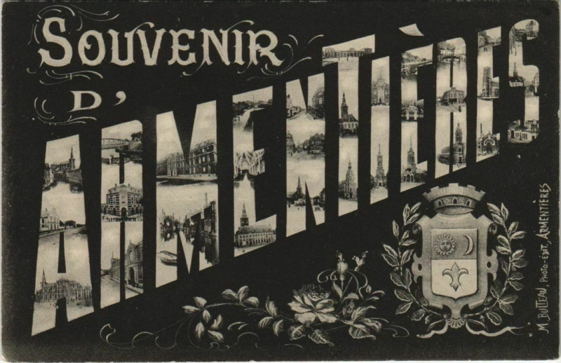 Carte postale ancienne Souvenir d'Armentieres