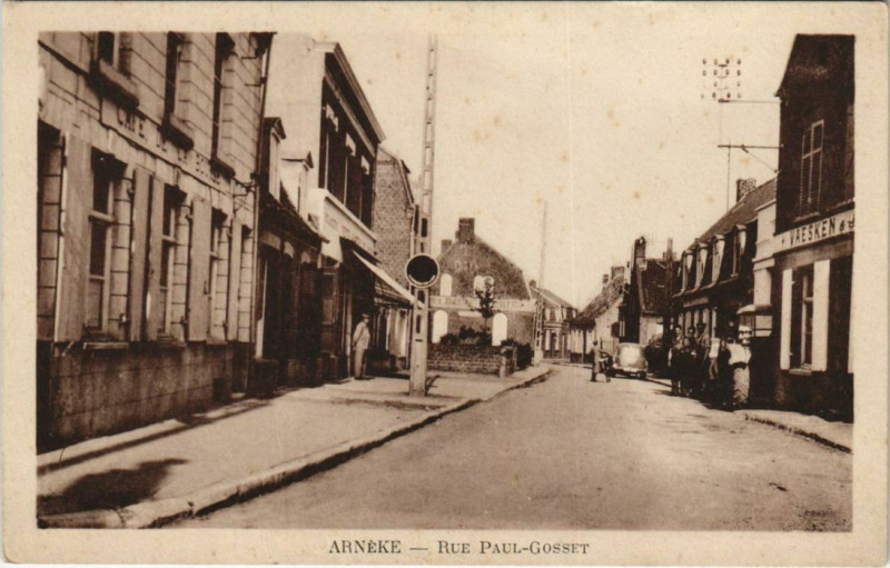 Carte postale ancienne Arnake - Rue Paul Gosset