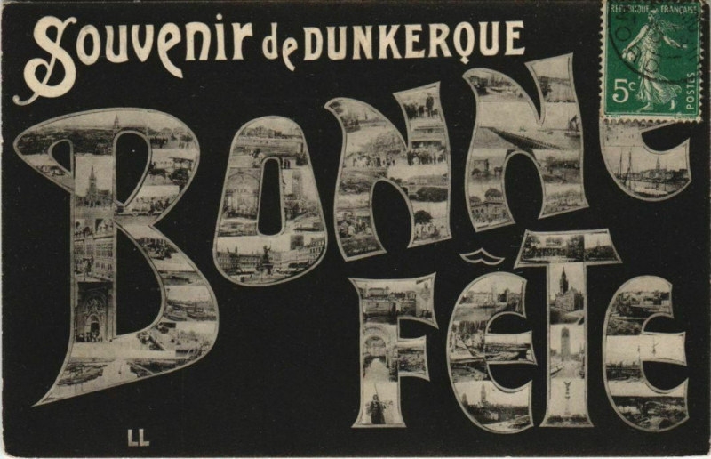 Carte postale ancienne Souvenir de Dunkerque à Dunkerque