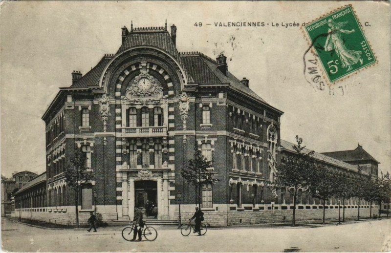 Carte postale ancienne Valenciennes - Le Lycée à Valenciennes