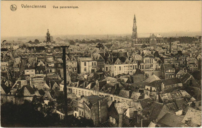 Carte postale ancienne Valenciennes - Vue panoramique à Valenciennes