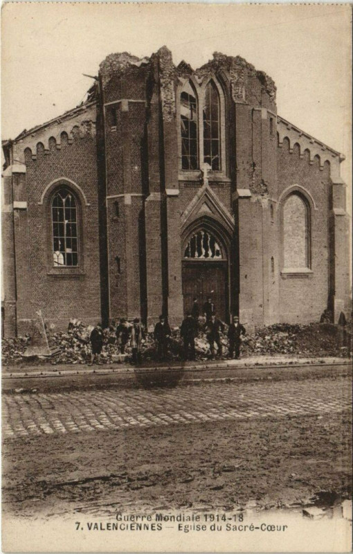 Carte postale ancienne Valenciennes - Eglise du Sacre-Coeur à Valenciennes
