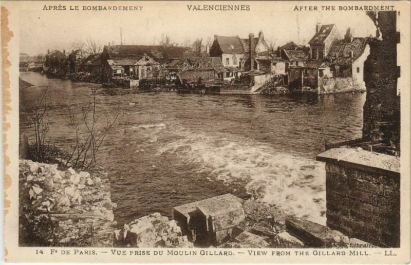 Carte postale ancienne Valenciennes - Vue prise du Moulin Gillard à Valenciennes