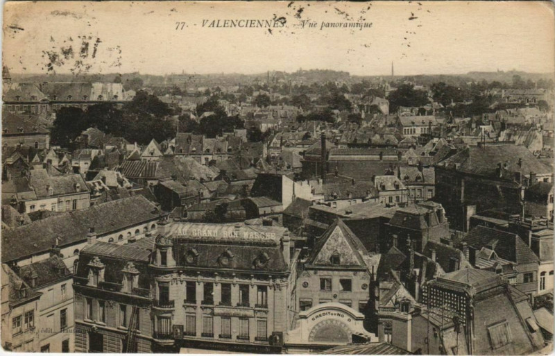 Carte postale ancienne Valenciennes - Vue panoramique à Valenciennes