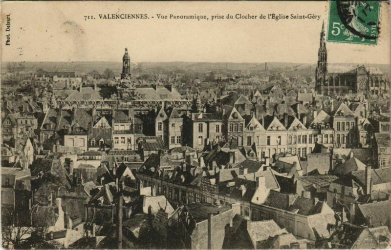 Carte postale ancienne Valenciennes - Vue panoramique à Valenciennes