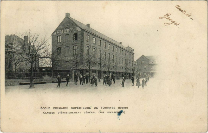 Carte postale ancienne Ecole Superieure Prof. de Fournes