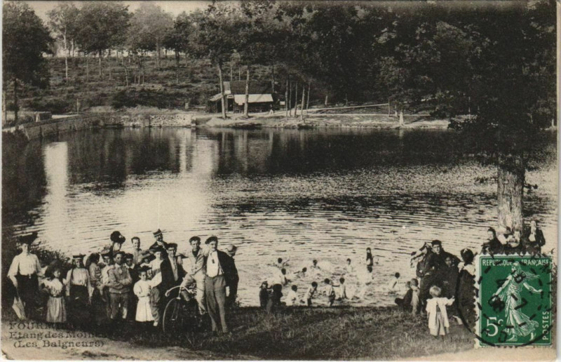 Carte postale ancienne Fourmies - Etang des Moines à Fourmies