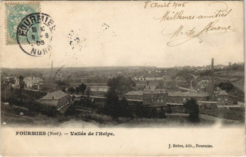 Carte postale ancienne Fourmies - Vallée de l'Helpe à Fourmies