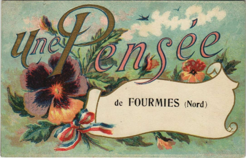 Carte postale ancienne Une Pensée de Fourmies à Fourmies