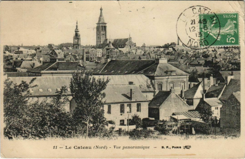 Carte postale ancienne Le Cateau - Vue panoramique à Anor