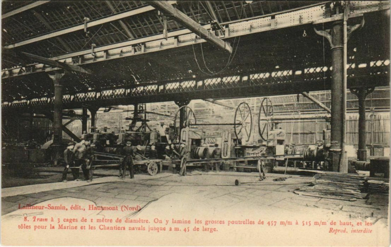 Carte postale ancienne Hautmont - Laffienuer Samin Industry à Hautmont