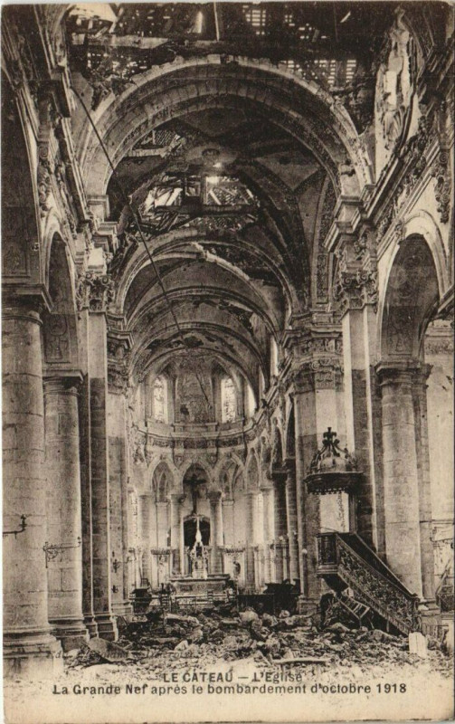 Carte postale ancienne Le Cateau - L'Eglise