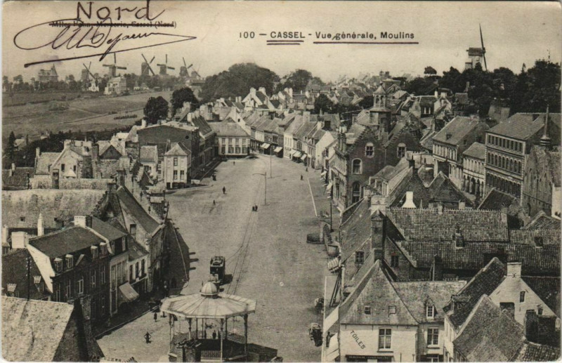 Carte postale ancienne Cassel - Vue générale à Cassel