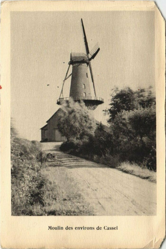 Carte postale ancienne Moulin des Env. de Cassel à Cassel