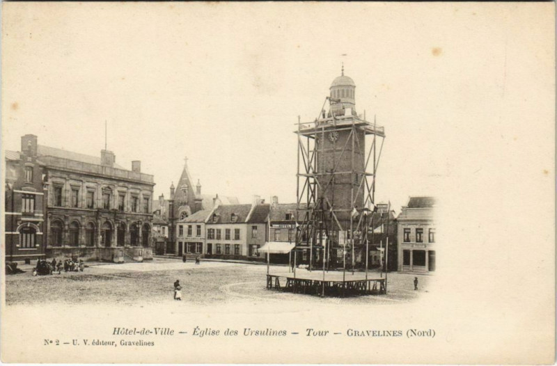 Carte postale ancienne Gravelines - Hotel de Ville à Gravelines