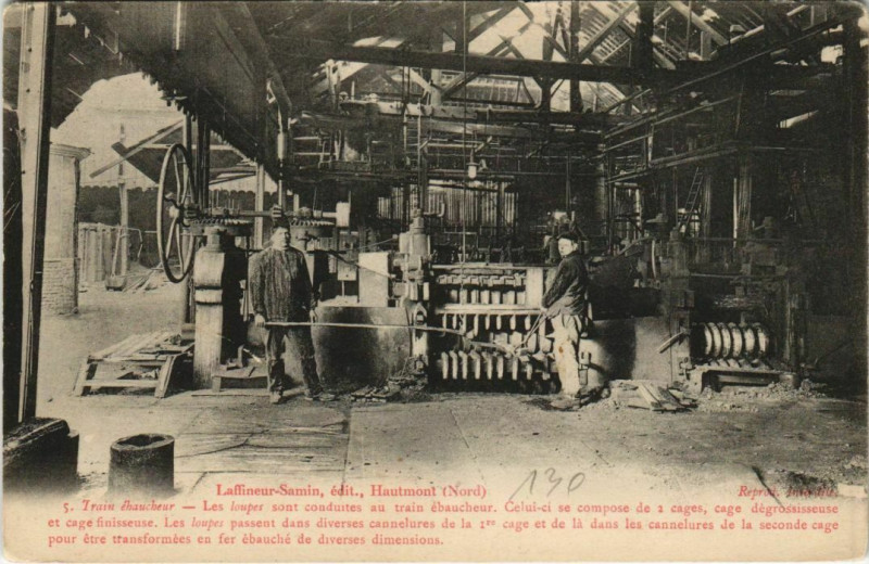Carte postale ancienne Hautmont - Laffineur Samin Industry à Hautmont