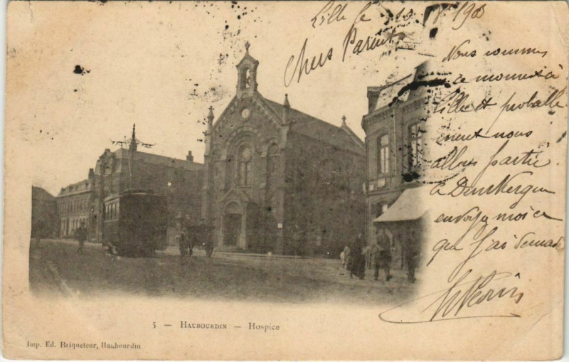 Carte postale ancienne Haubourdin - Hospice à Haubourdin