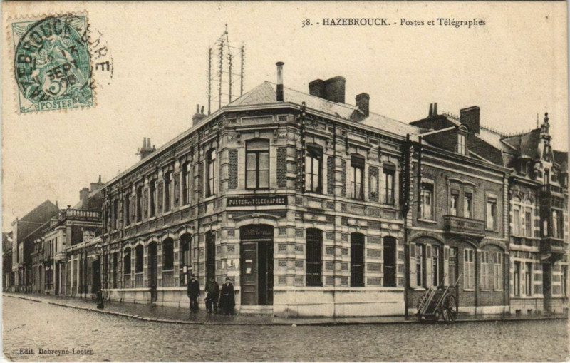 Carte postale ancienne Hazebrouck - Postes et Telegraphe à Hazebrouck