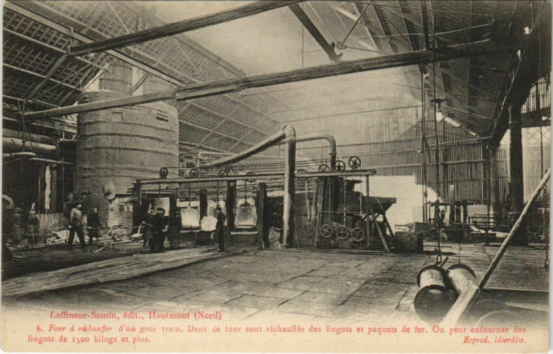 Carte postale ancienne Laffnieur Samin - Hautmont Industry à Hautmont