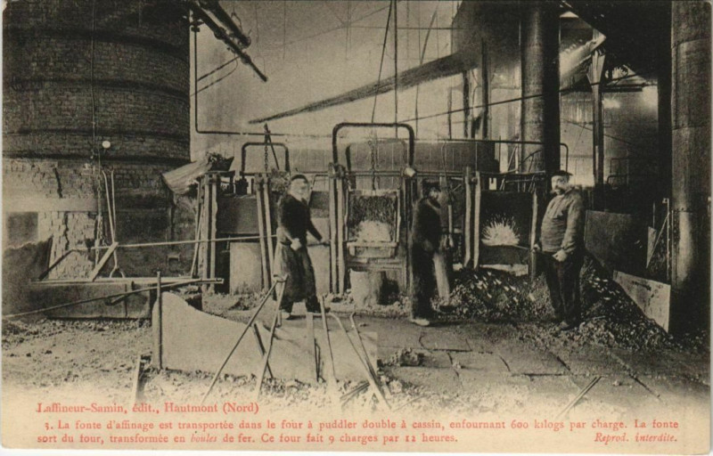 Carte postale ancienne Hautmont - Laffienuer Samin Industry à Hautmont