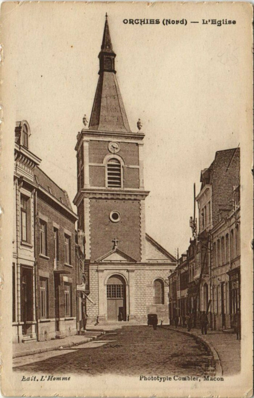 Carte postale ancienne Orchies - L'Eglise à Orchies