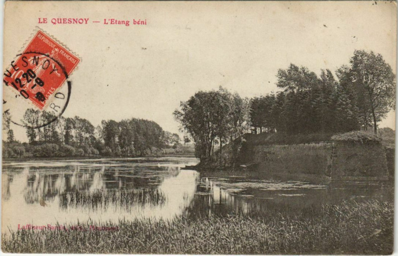 Carte postale ancienne Le Quesnoy - L'Etang beni au Quesnoy