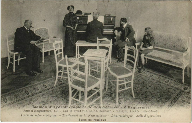 Carte postale ancienne Maison d'Hydrotheraple et de Convalescence d'Esquermes