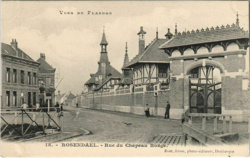 Carte postale ancienne Rosendael - Rue du Chapeau Rouge