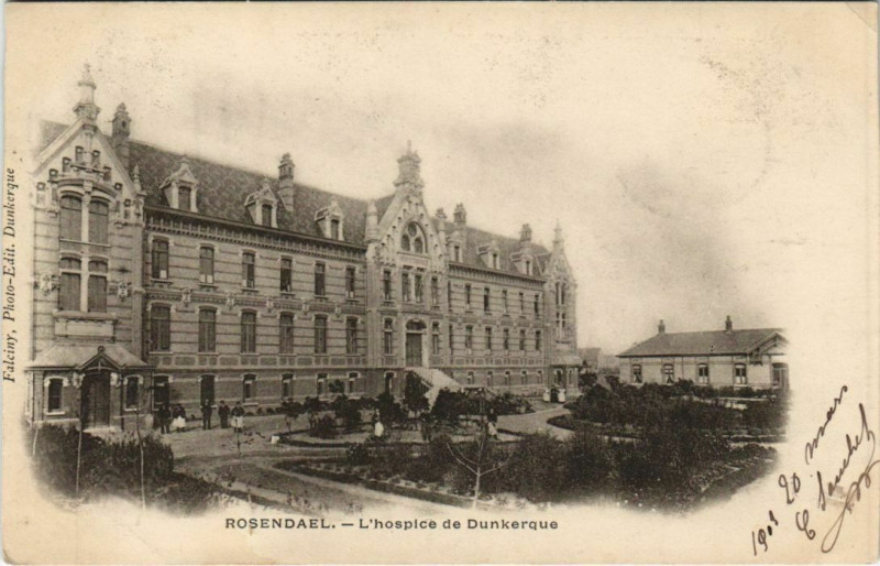 Carte postale ancienne Rosendael - L'Hospice de Dunkerque à Dunkerque