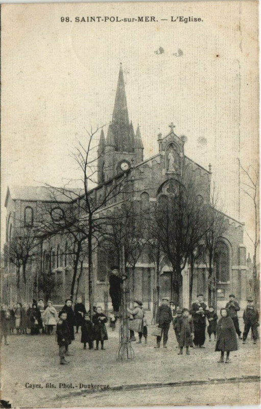 Carte postale ancienne Saint-Pol-sur-Mer L'Eglise