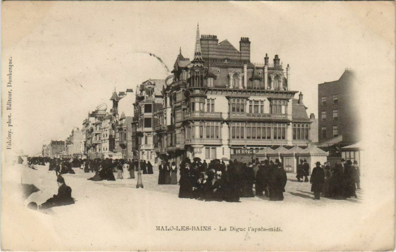 Carte postale ancienne Malo-les-Bains La Digue