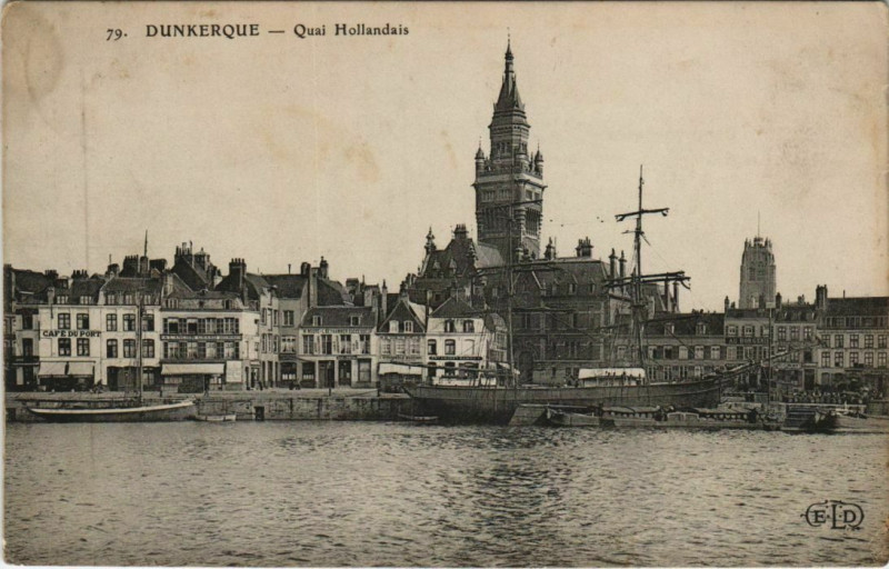 Carte postale ancienne Dunkerque Quai Hollandais à Dunkerque