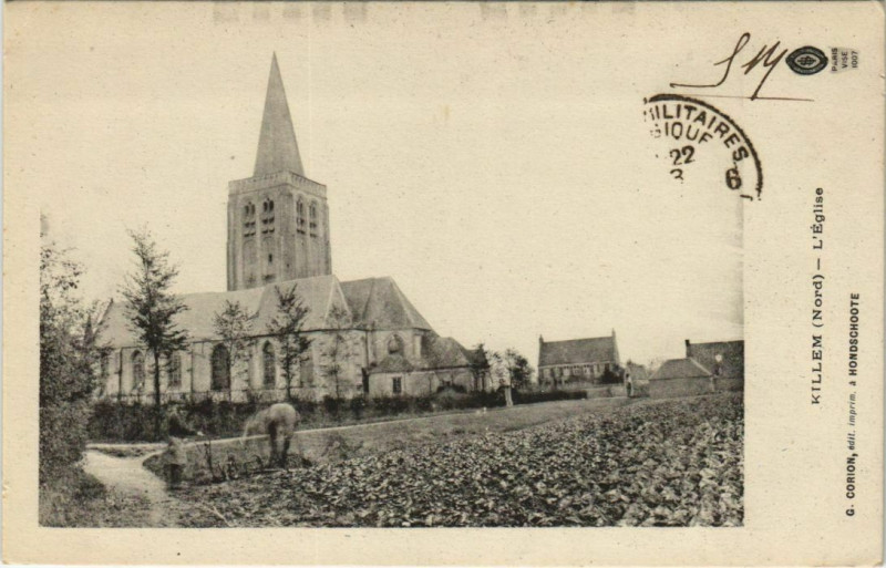 Carte postale ancienne Killem L'Eglise à Killem