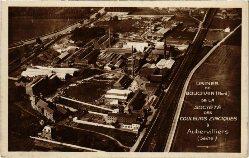Carte postale ancienne Bouchain - Usines à Bouchain