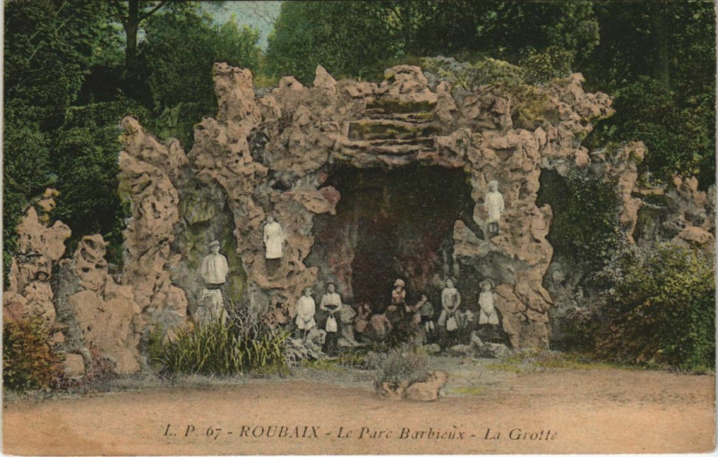 Carte postale ancienne Roubaix - Le Parc Barbieux à Roubaix