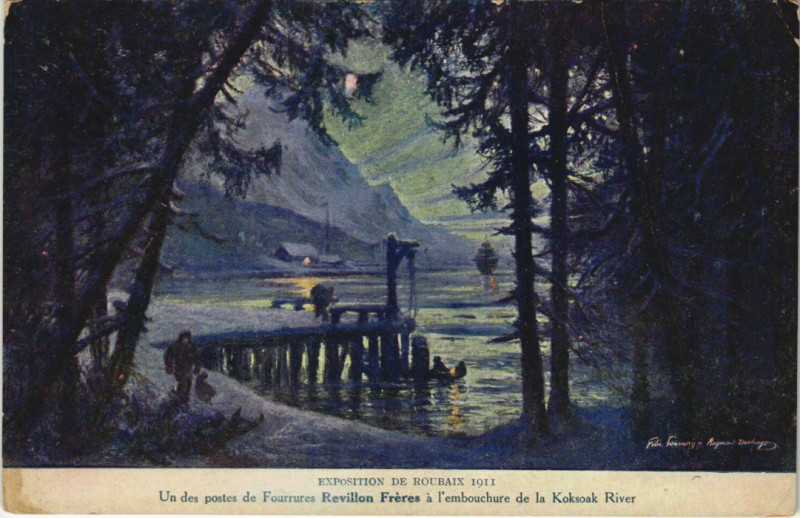 Carte postale ancienne Expo de Roubaix 1911 à Roubaix
