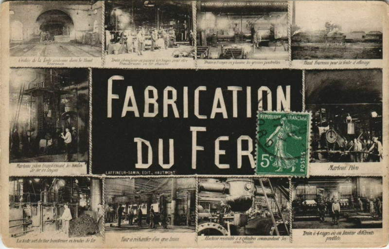 Carte postale ancienne Fabrication du Fer