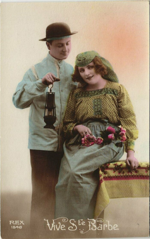 Carte postale ancienne Vive Sainte-Barbe