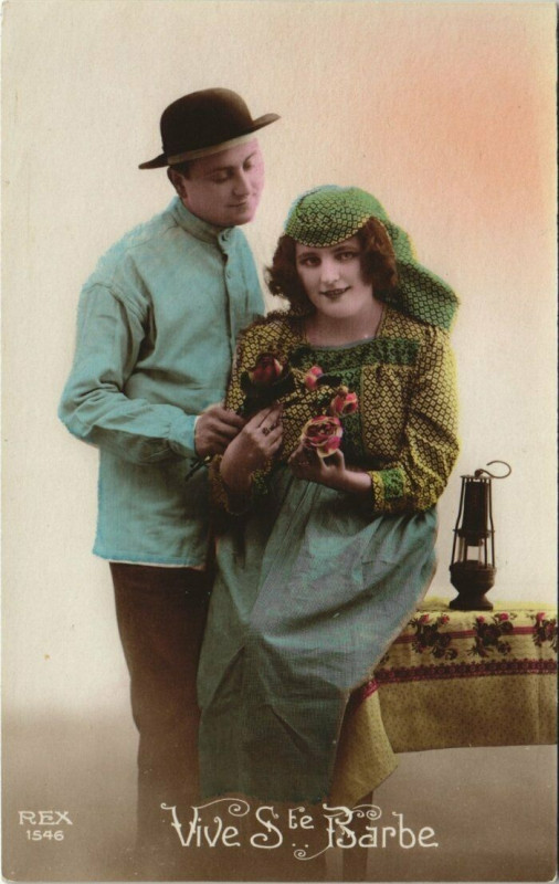 Carte postale ancienne Vive Sainte-Barbe