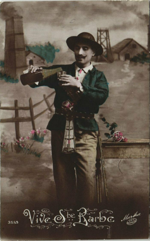 Carte postale ancienne Vive Sainte-Barbe