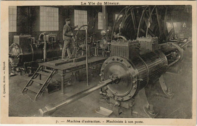 Carte postale ancienne Machine d'extraction