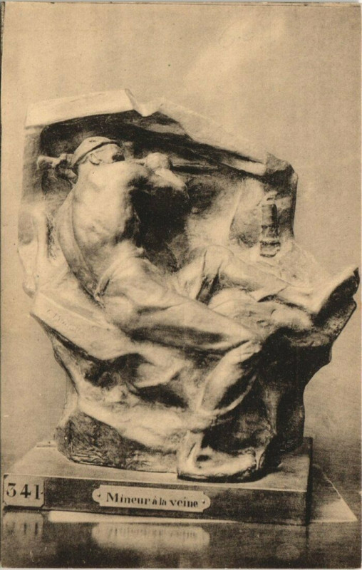 Carte postale ancienne Mineur a la veine