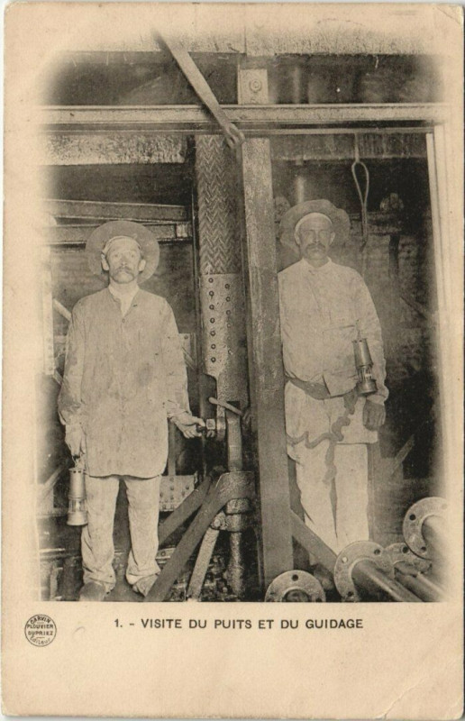 Carte postale ancienne Visite du Puits et du Guidage